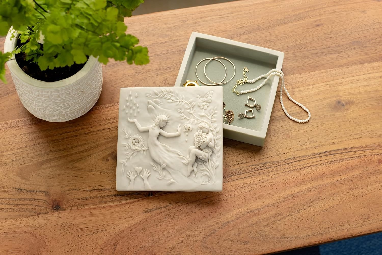 image:imageWillow Tree A Healing Wish Sculpted Jewelry Keepsake Box Designed by Artist Susan Lordi Includes Enclosure Card Sentimental Gift for Loved Ones Meaningful Message InsideQuiet Strength