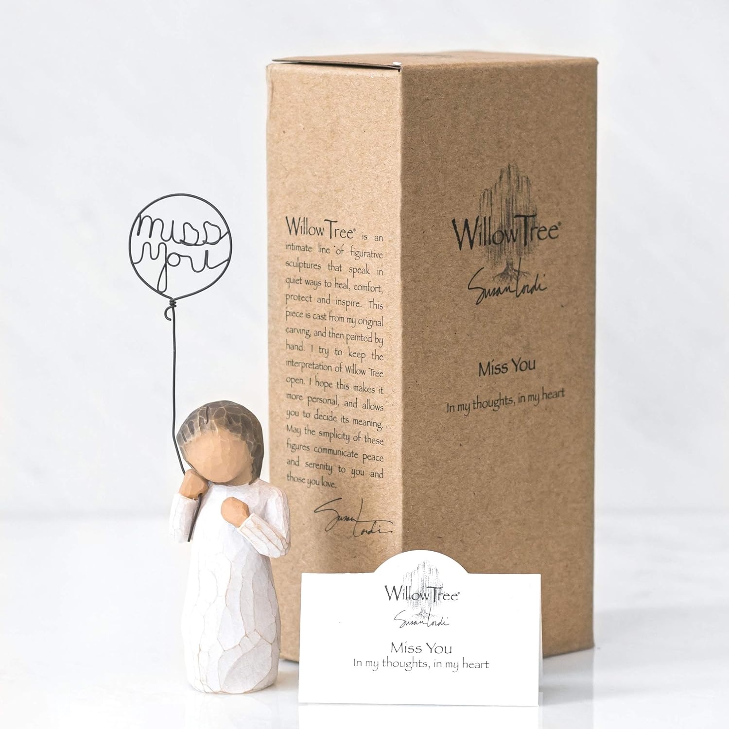 image:imageWillow Tree Blessings Sculpted HandPainted Figure Cast from a Susan Lordi Original Carving Thoughtful Keepsake Gift for Loved Ones Includes Enclosure Card Fitted Gift BoxMiss You