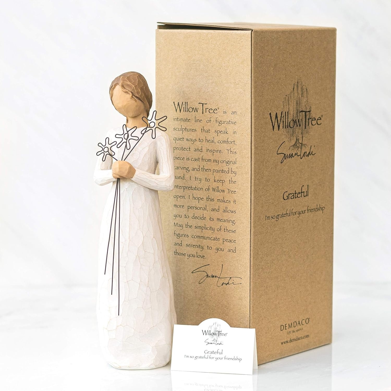 image:imageWillow Tree Blessings Sculpted HandPainted Figure Cast from a Susan Lordi Original Carving Thoughtful Keepsake Gift for Loved Ones Includes Enclosure Card Fitted Gift BoxGrateful