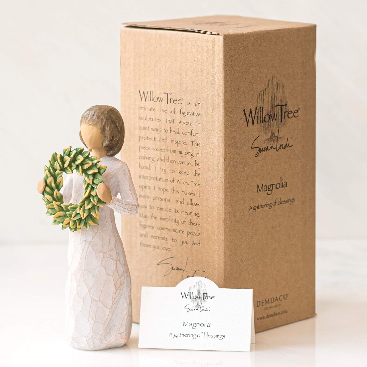 image:imageWillow Tree Bloom Sculpted HandPainted Figure Cast from a Susan Lordi Original Carving Meaningful Gift Celebrating Nature Family Home and Belonging Fitted Gift BoxMagnolia