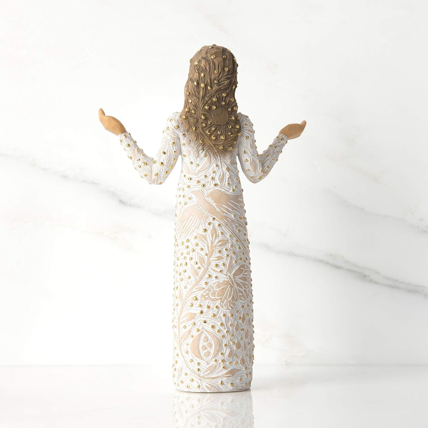 image:imageWillow Tree Everyday Blessings Sculpted HandPainted Figure with Gold Leaf Cast from a Susan Lordi Original Carving Thoughtful Keepsake Gift for Loved Ones Includes Enclosure Card Fitted Gift BoxEveryday Blessing