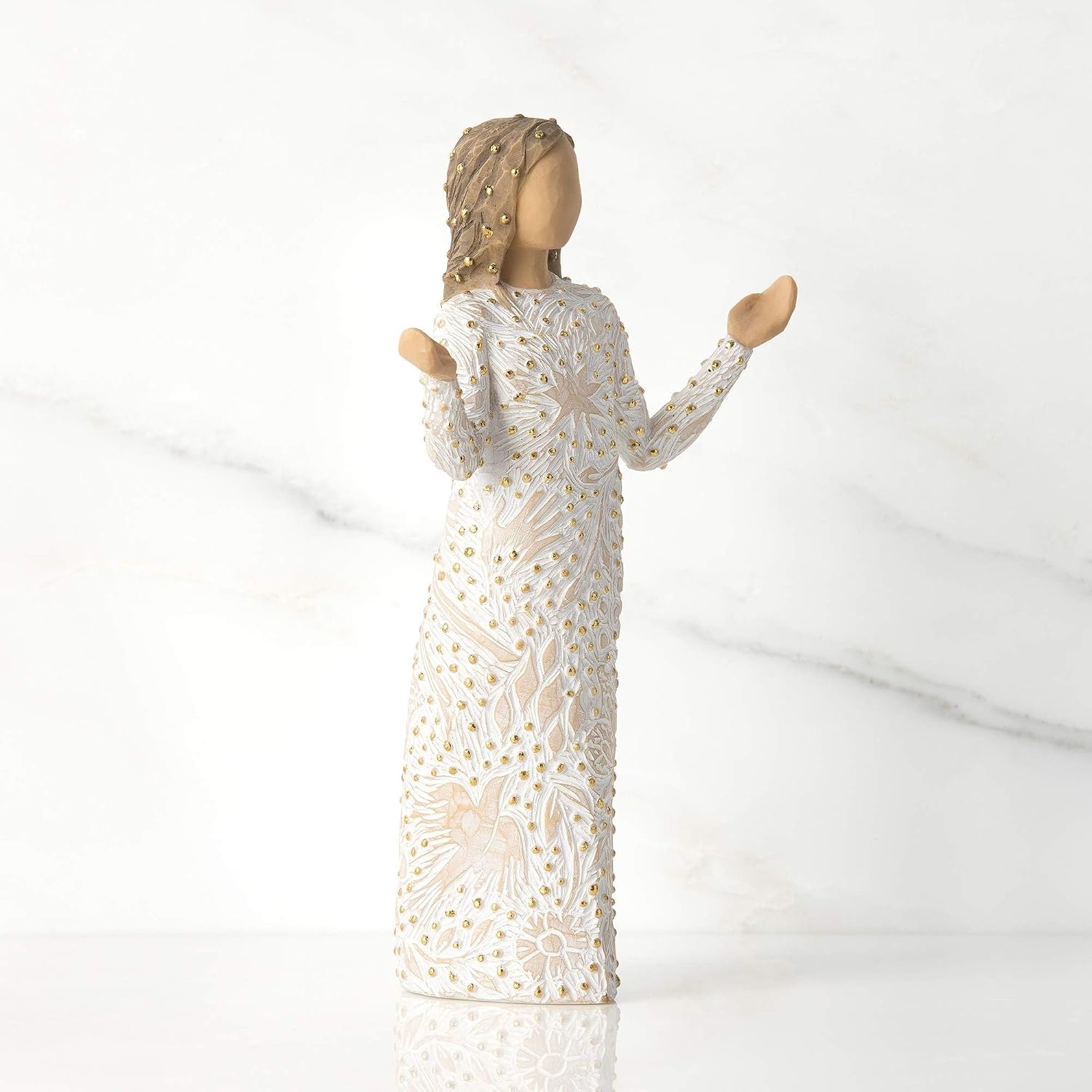 image:imageWillow Tree Everyday Blessings Sculpted HandPainted Figure with Gold Leaf Cast from a Susan Lordi Original Carving Thoughtful Keepsake Gift for Loved Ones Includes Enclosure Card Fitted Gift BoxEveryday Blessing
