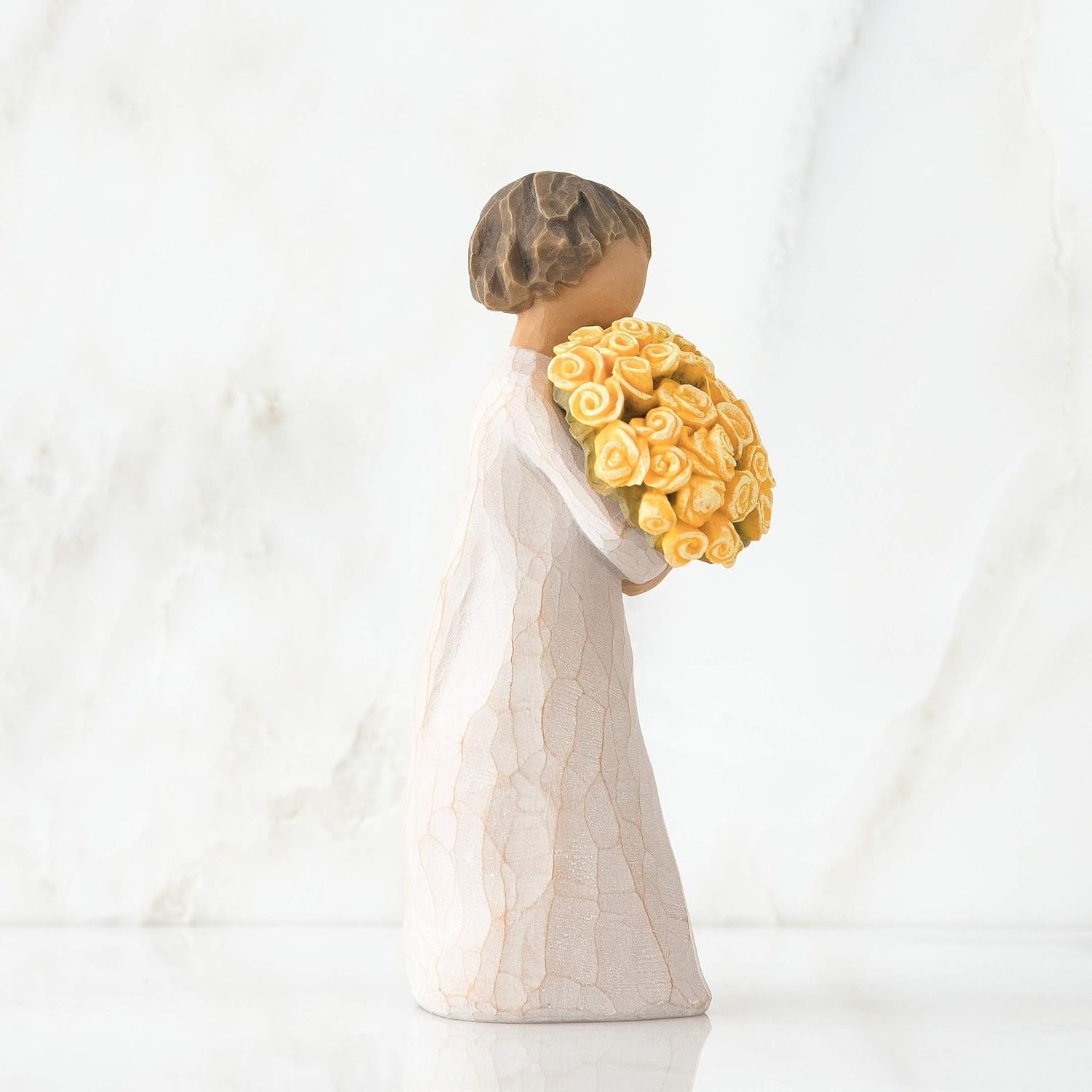 image:imageWillow Tree Good Cheer Wishing You Sunny Days of Happiness A Gift to Celebrate Friendships for Those Who Love Flowers Sculpted HandPainted FigureYellow Roses