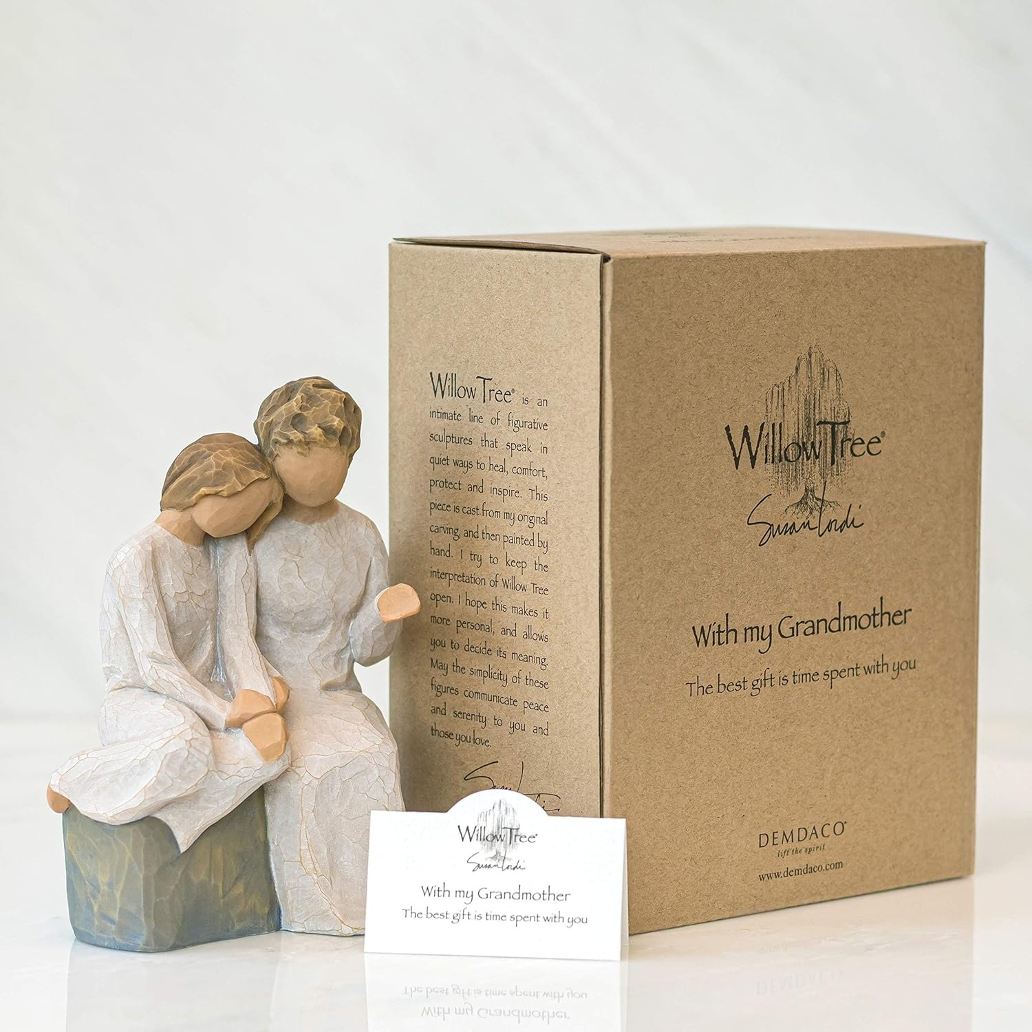 image:imageWillow Tree Grandfather Sculpted HandPainted Figure Cast from a Susan Lordi Original Carving Gift Expressing Love and Caring Includes Enclosure Card Display on Mantelwith My Grandmother