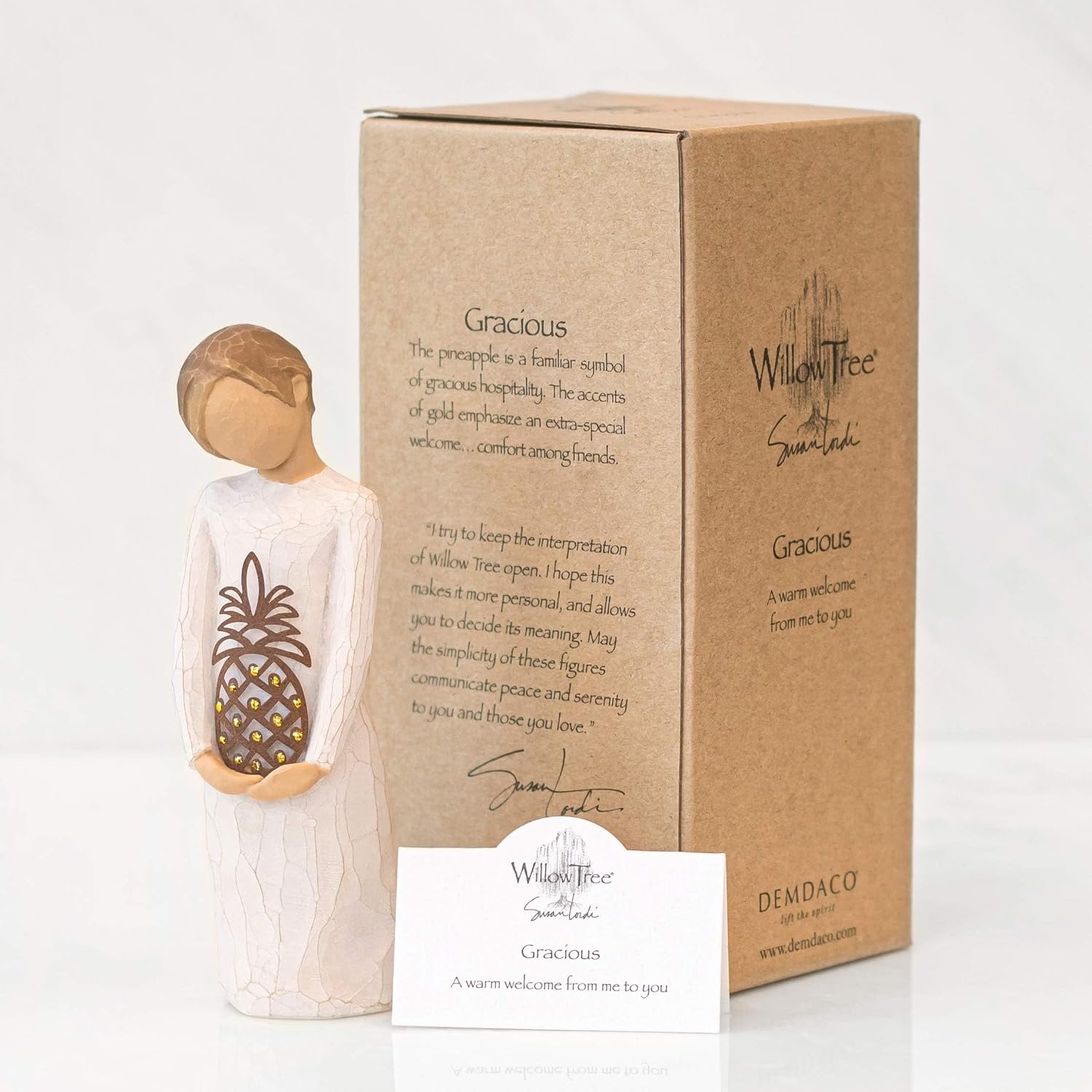 image:imageWillow Tree Heart and Soul Sculpted HandPainted Figure Cast from a Susan Lordi Original Carving Heartfelt Gift Expressing Love and Warmth Display on Shelf Table or MantelGracious
