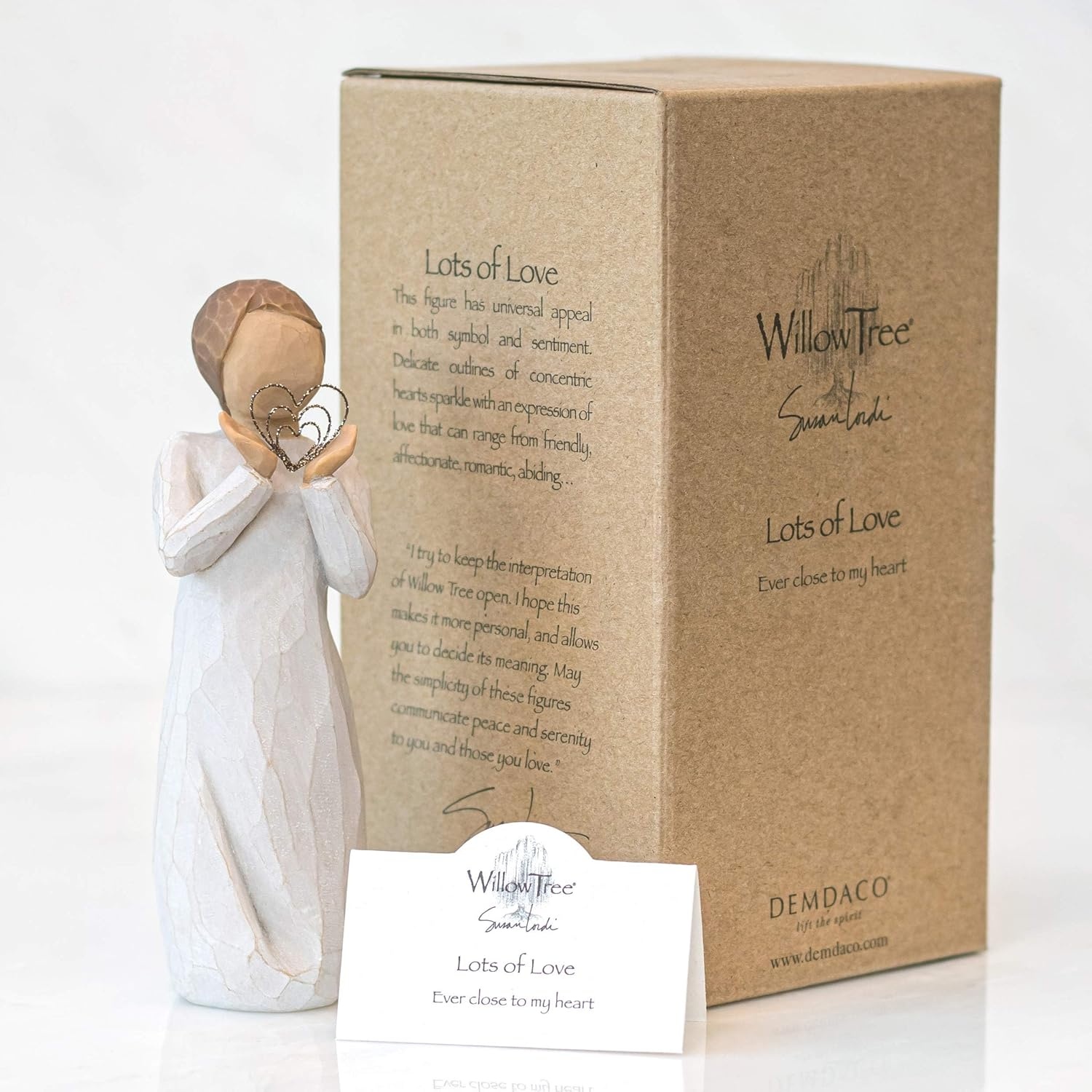 image:imageWillow Tree Heart and Soul Sculpted HandPainted Figure Cast from a Susan Lordi Original Carving Heartfelt Gift Expressing Love and Warmth Display on Shelf Table or MantelLots of Love