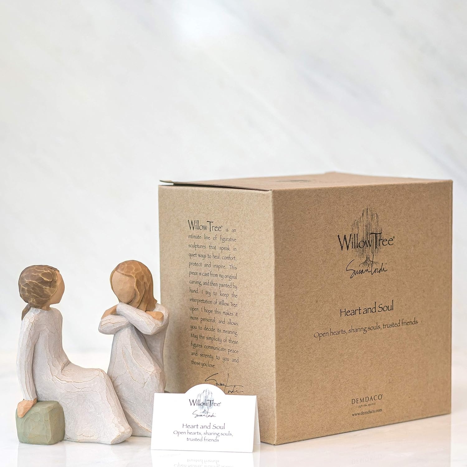 image:imageWillow Tree Heart and Soul Sculpted HandPainted Figure Cast from a Susan Lordi Original Carving Heartfelt Gift Expressing Love and Warmth Display on Shelf Table or MantelHeart and Soul