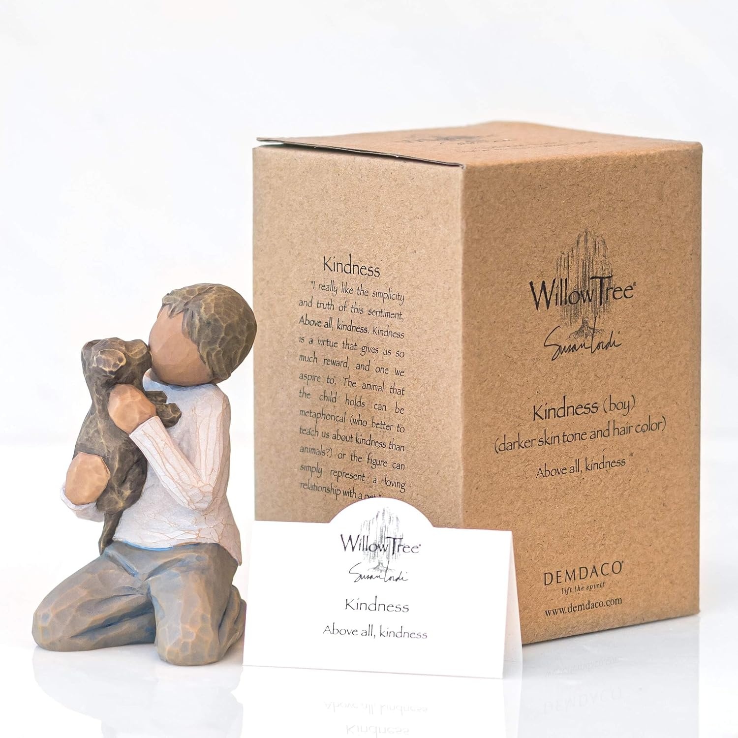 image:imageWillow Tree Kindness boy Darker Skin Tone amp Hair Color Sculpted HandPainted Figure