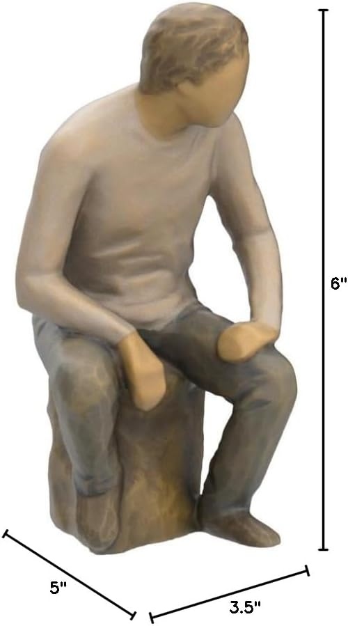image:imageWillow Tree My Guy Sculpted HandPainted Figure Cast from a Susan Lordi Original Carving Meaningful Keepsake Gift for Loved Ones Display on Shelf Table or MantelMy Guy