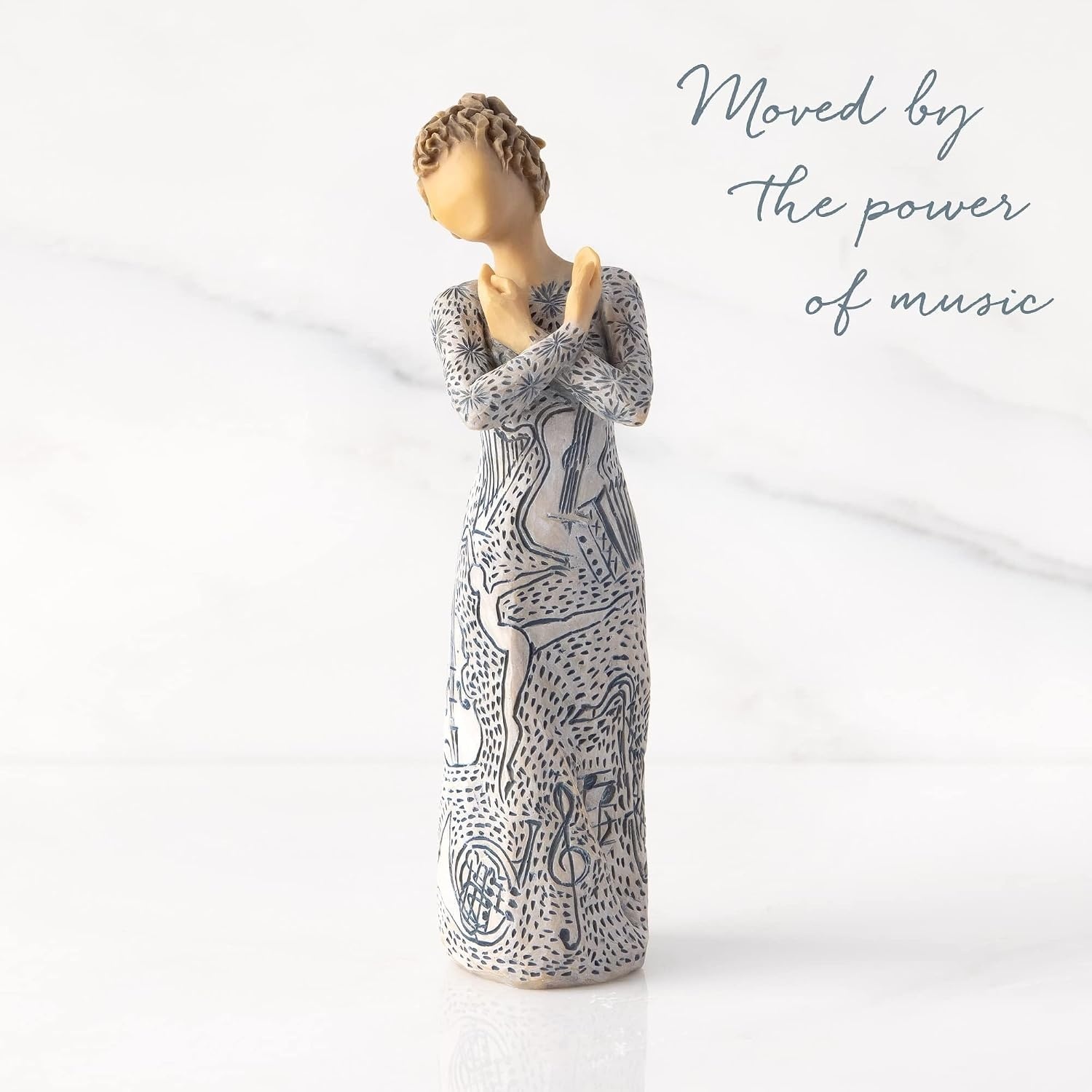 image:imageWillow Tree My Guy Sculpted HandPainted Figure Cast from a Susan Lordi Original Carving Meaningful Keepsake Gift for Loved Ones Display on Shelf Table or MantelMusic Speaks Lighter Skin