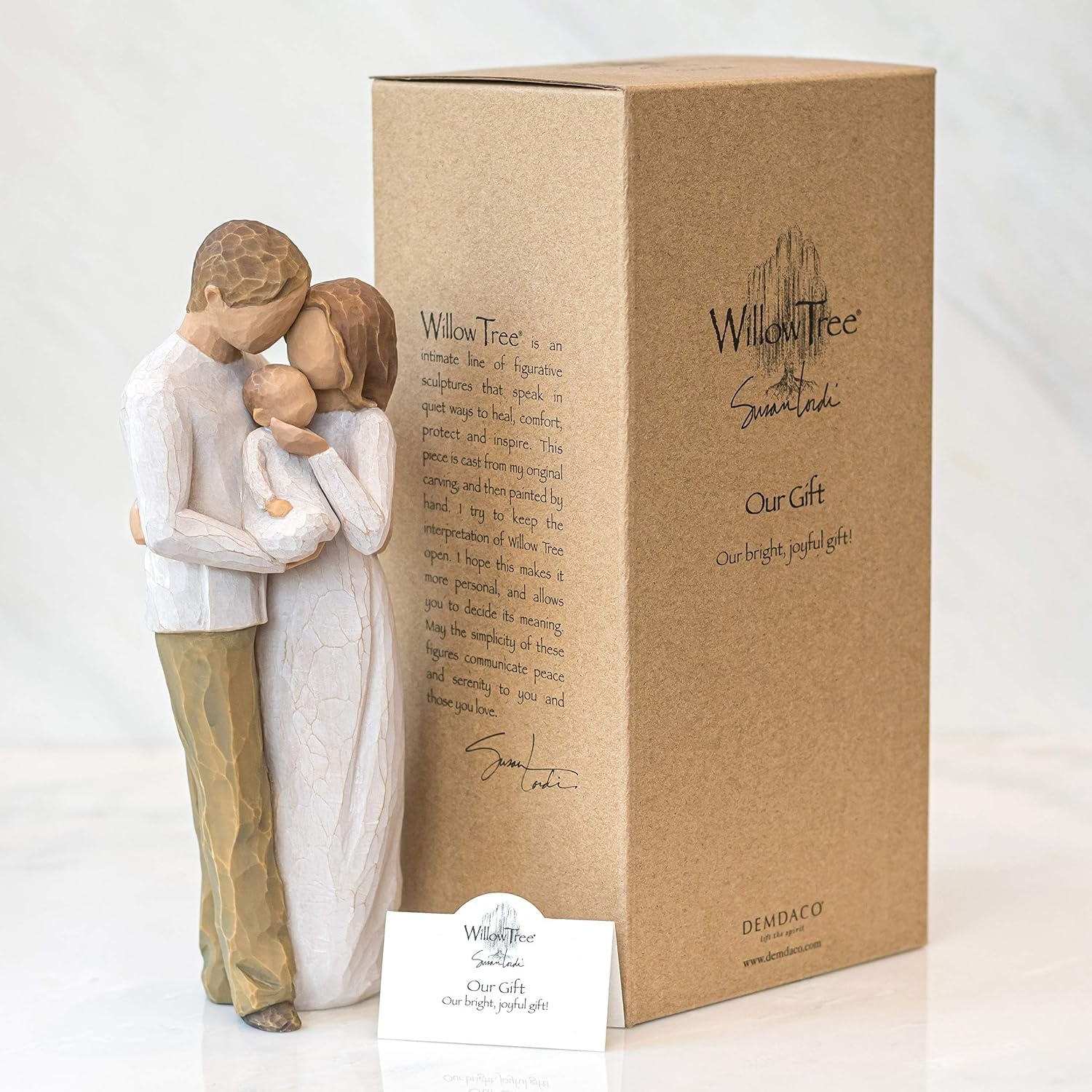 image:imageWillow Tree New Life Celebrating The Miracle of New Life A Gift for First Time Parents or Those Growing Their Families Loving Relationships Between Parents and Child Sculpted HandPainted Figure HandPainted Resin Figurine Sculpted by Artist Susan Lordi Celebrates Loving Family Relationships Family GroupingMotherDaughter