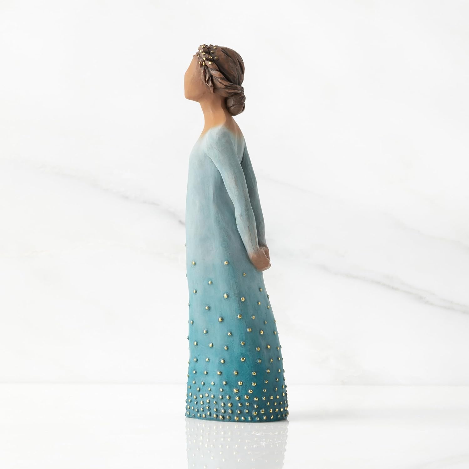image:imageWillow Tree Quest Sculpted HandPainted Figure Cast from a Susan Lordi Original Carving Inspirational Gift of Encouragement Strength Hope and ConfidenceRadiance darker skin