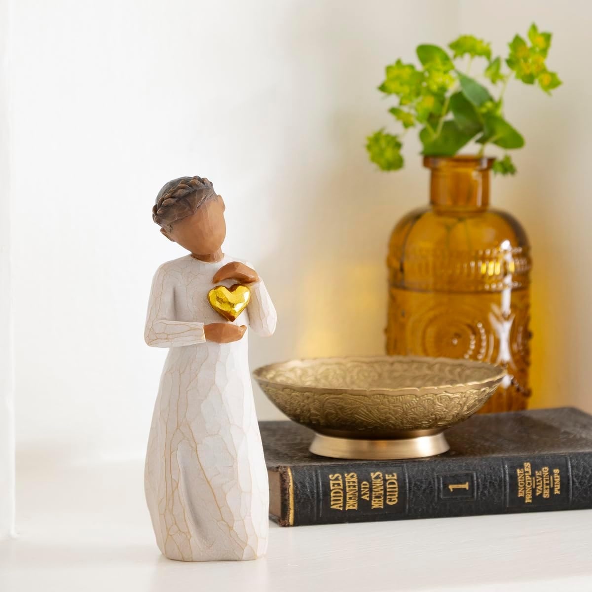 image:imageWillow Tree Remember Sculpted HandPainted Figure Cast from a Susan Lordi Original Carving Meaningful Keepsake Gift for Loved Ones and Lifes MilestonesKeepsake darker skin
