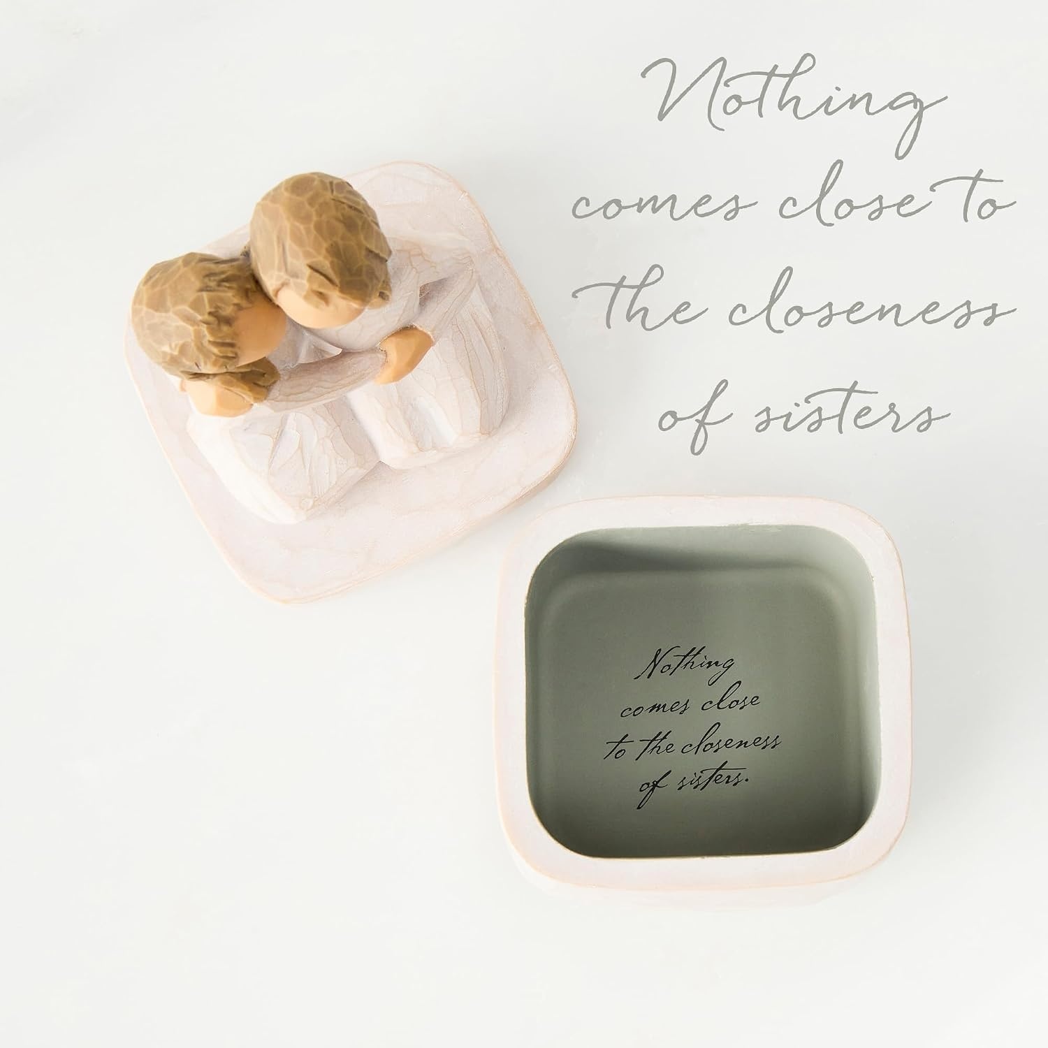 image:imageWillow Tree Sister mine Keepsake Box sculpted handpainted Keepsake Box HandPainted Keepsake Box Sentimental Gift for Loved Ones Holds Jewelry and Treasures Sculpted by Artist Susan LordiSister mine