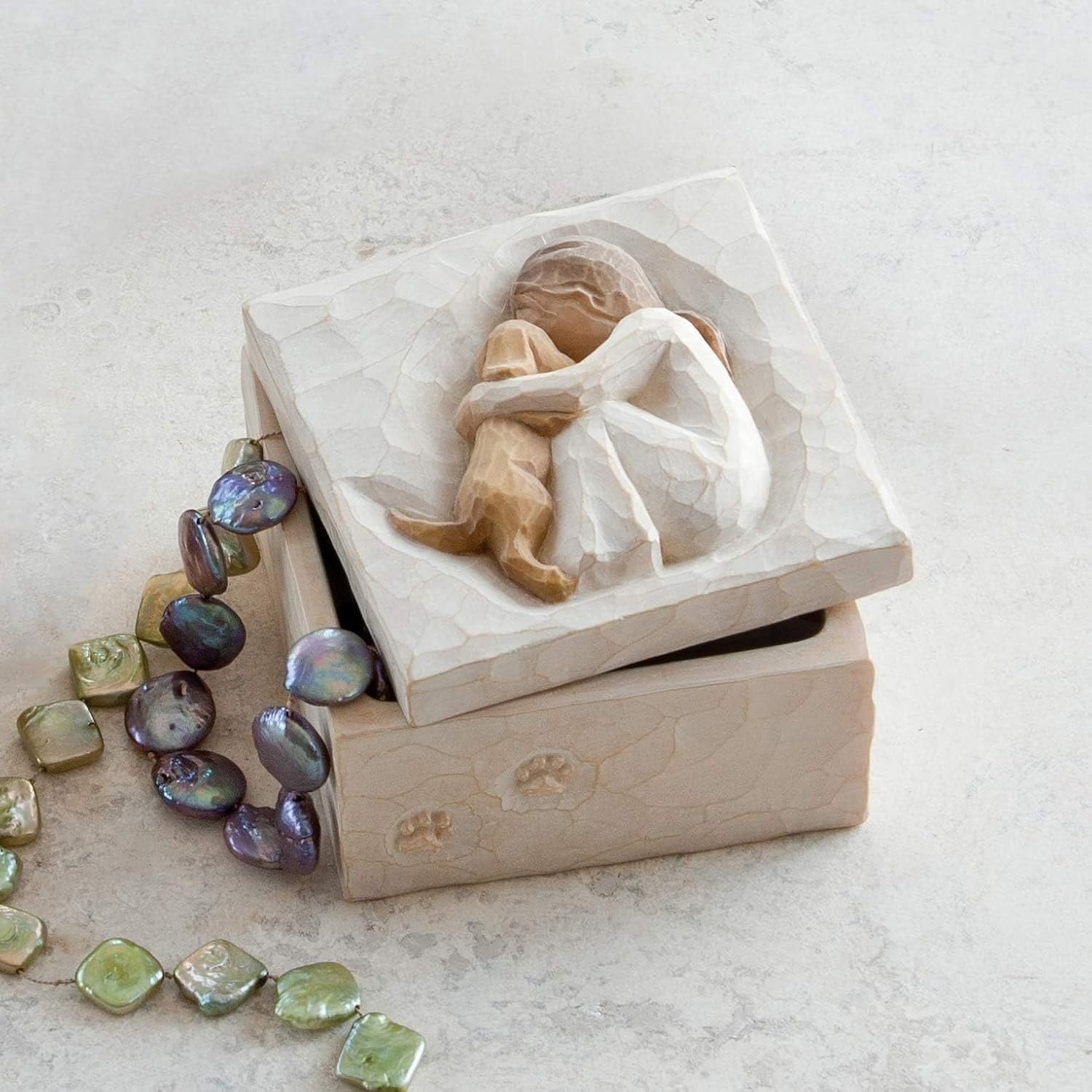 image:imageWillow Tree Sister mine Keepsake Box sculpted handpainted Keepsake Box HandPainted Keepsake Box Sentimental Gift for Loved Ones Holds Jewelry and Treasures Sculpted by Artist Susan LordiAntique