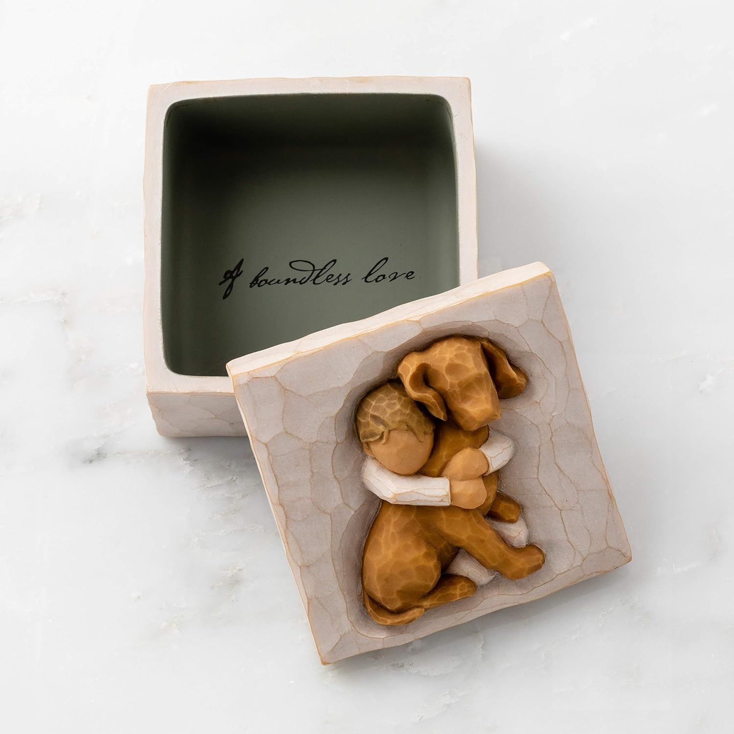 image:imageWillow Tree Sister mine Keepsake Box sculpted handpainted Keepsake Box HandPainted Keepsake Box Sentimental Gift for Loved Ones Holds Jewelry and Treasures Sculpted by Artist Susan LordiHug golden dog