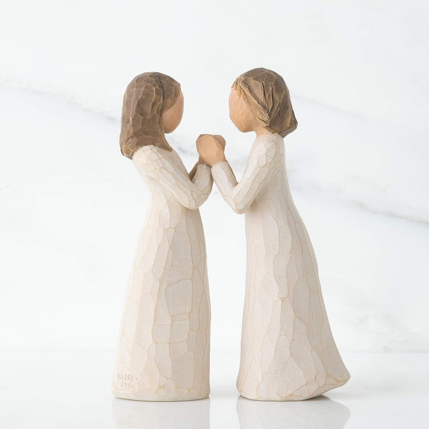 image:imageWillow Tree Sisters by Heart Sculpted HandPainted Figure Interlocking Hands Celebrates Womens Friendship Cast from a Susan Lordi Original Carving Includes Enclosure Card