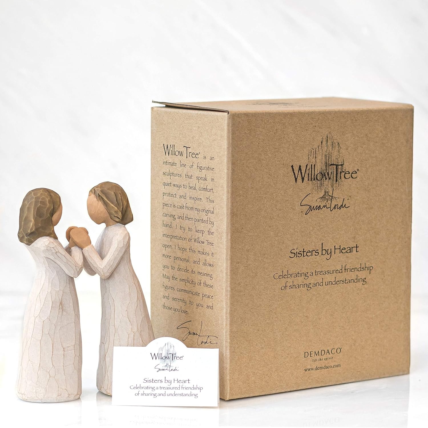 image:imageWillow Tree Sisters by Heart Sculpted HandPainted Figure Interlocking Hands Celebrates Womens Friendship Cast from a Susan Lordi Original Carving Includes Enclosure Card