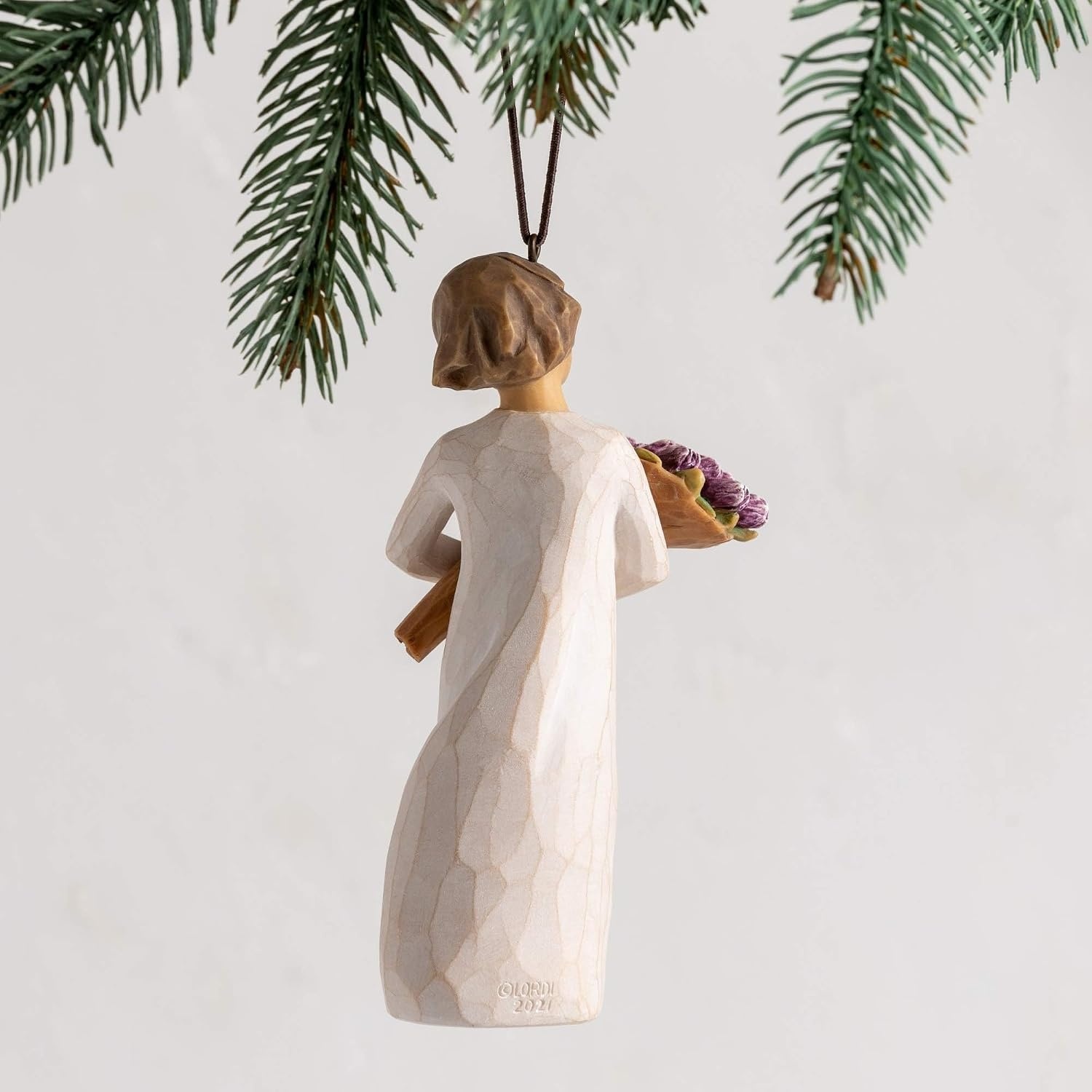 image:imageWillow Tree Surprise Ornament Sculpted HandPainted Figure Celebrating Friendship and Sentiment Cast from a Susan Lordi Original Carving Cast Resin Keepsake Ready to HangSurrounded by Love
