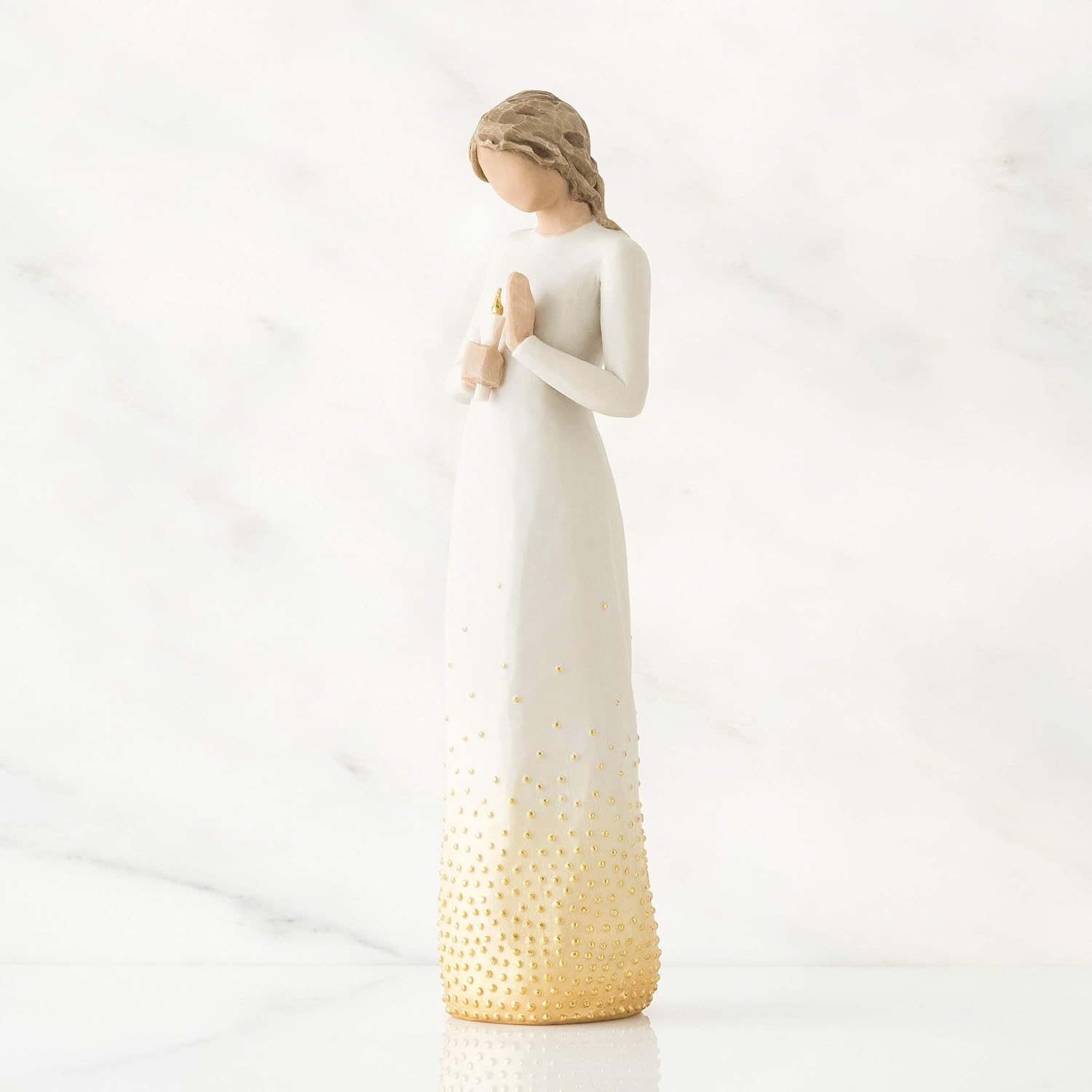 image:imageWillow Tree Tapestry Sculpted HandPainted Figure with Gold Leaf Cast from a Susan Lordi Original Carving Gift Offering Comfort Peace Support and Inner Strength Includes Enclosure CardVigil