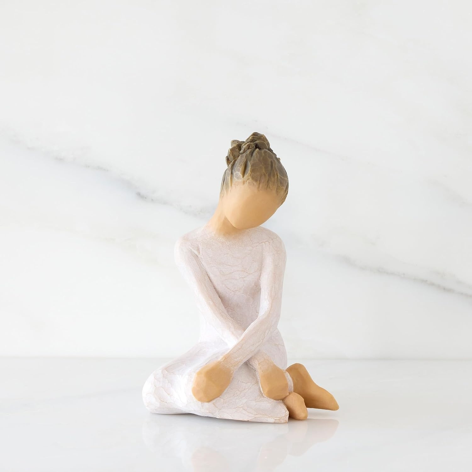 image:imageWillow Tree Tapestry Sculpted HandPainted Figure with Gold Leaf Cast from a Susan Lordi Original Carving Gift Offering Comfort Peace Support and Inner Strength Includes Enclosure CardSerenity