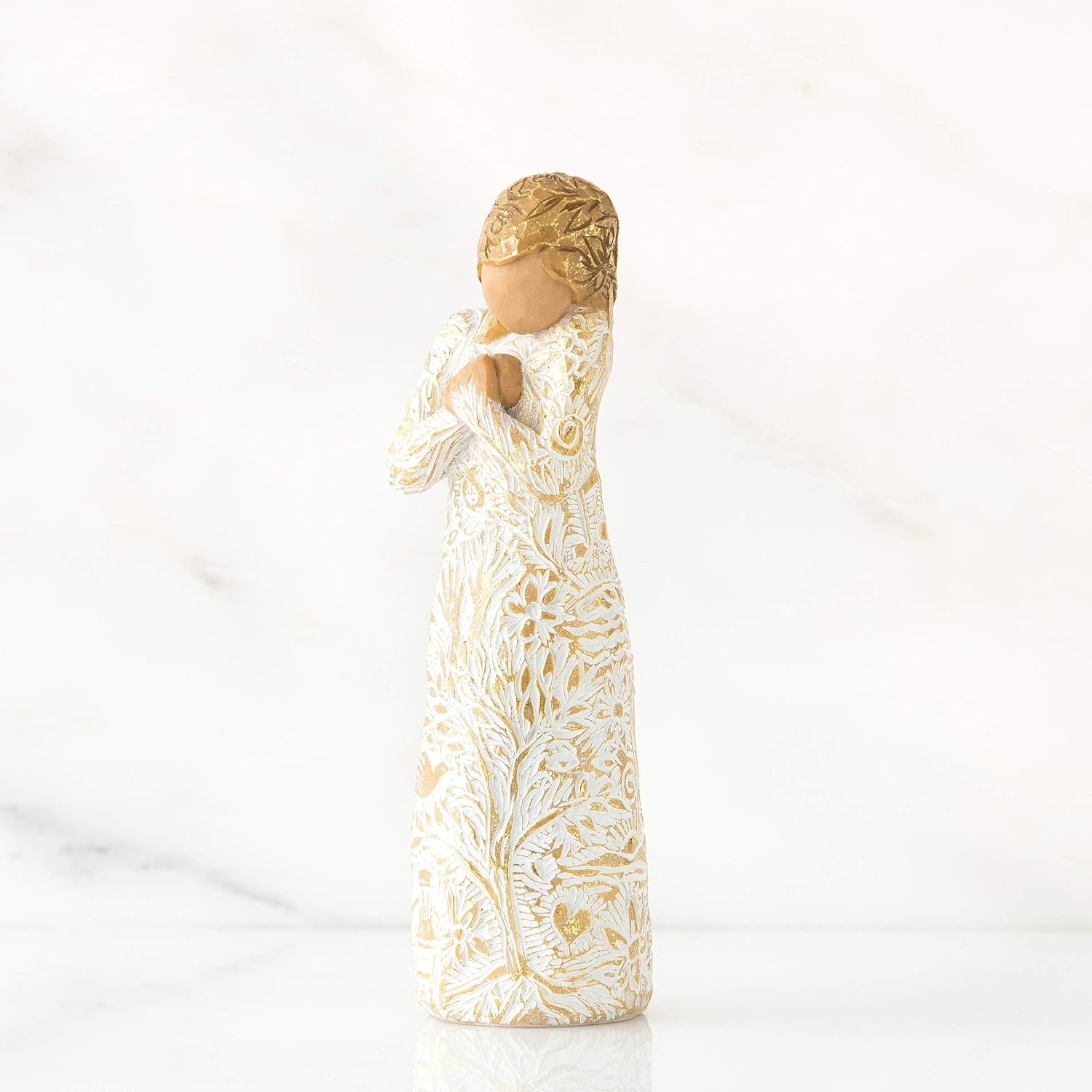image:imageWillow Tree Tapestry Sculpted HandPainted Figure with Gold Leaf Cast from a Susan Lordi Original Carving Gift Offering Comfort Peace Support and Inner Strength Includes Enclosure CardTapestry