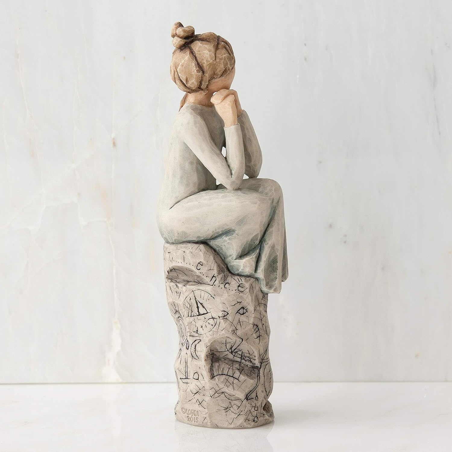 image:imageWillow Tree Tapestry Sculpted HandPainted Figure with Gold Leaf Cast from a Susan Lordi Original Carving Gift Offering Comfort Peace Support and Inner Strength Includes Enclosure CardPatience
