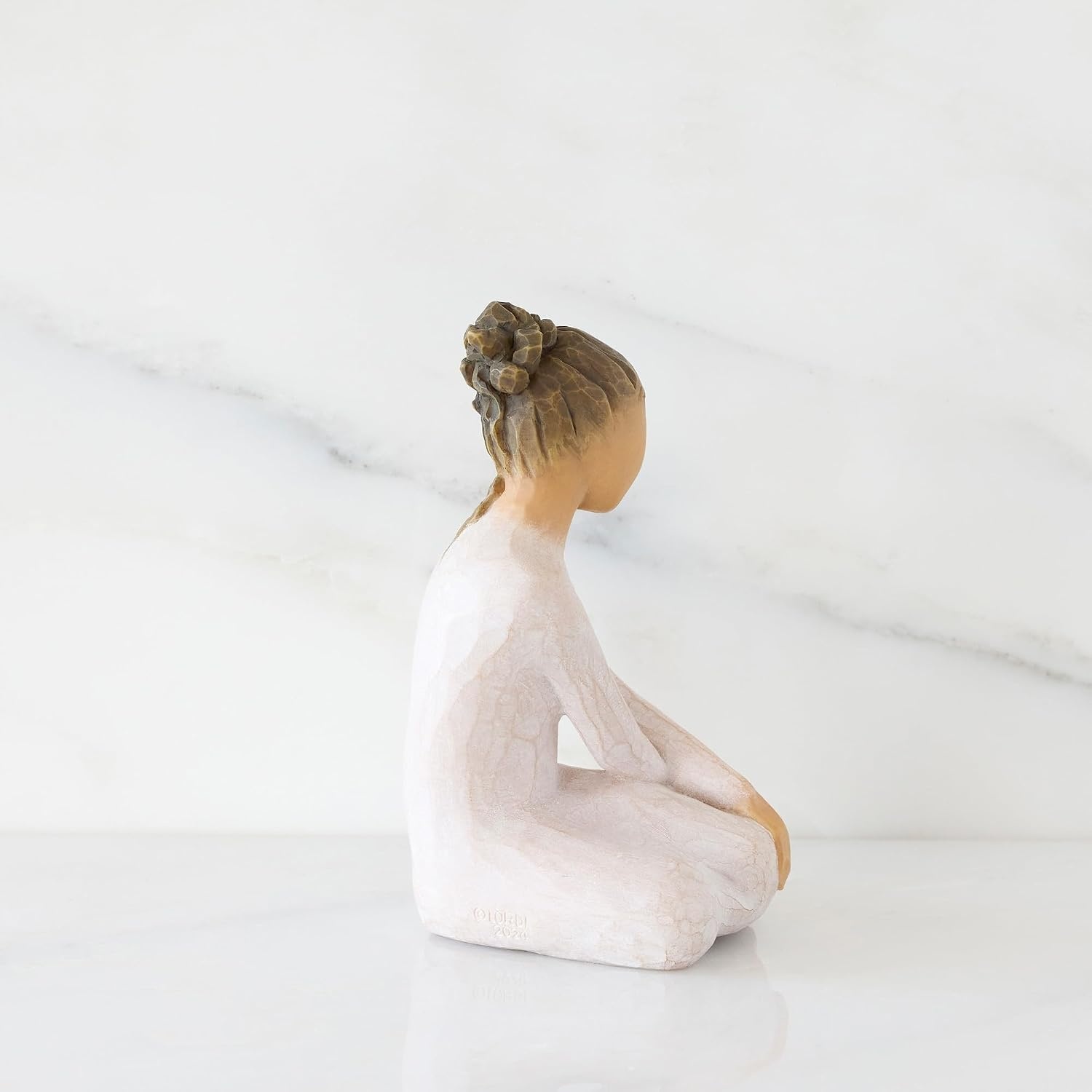 image:imageWillow Tree Tapestry Sculpted HandPainted Figure with Gold Leaf Cast from a Susan Lordi Original Carving Gift Offering Comfort Peace Support and Inner Strength Includes Enclosure CardSerenity