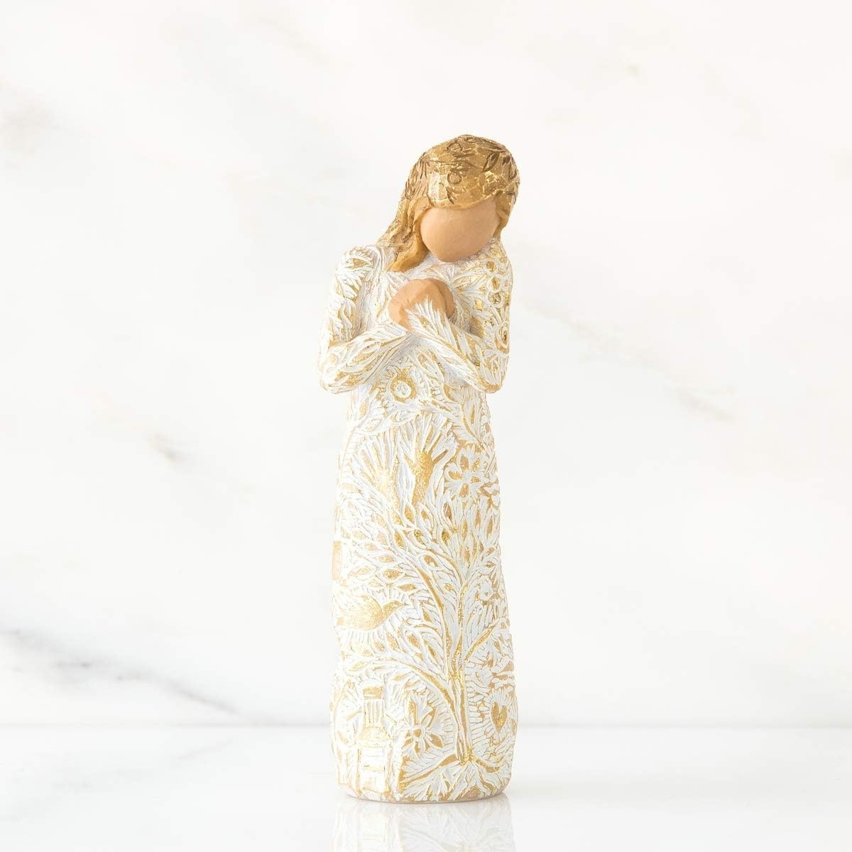 image:imageWillow Tree Tapestry Sculpted HandPainted Figure with Gold Leaf Cast from a Susan Lordi Original Carving Gift Offering Comfort Peace Support and Inner Strength Includes Enclosure CardTapestry