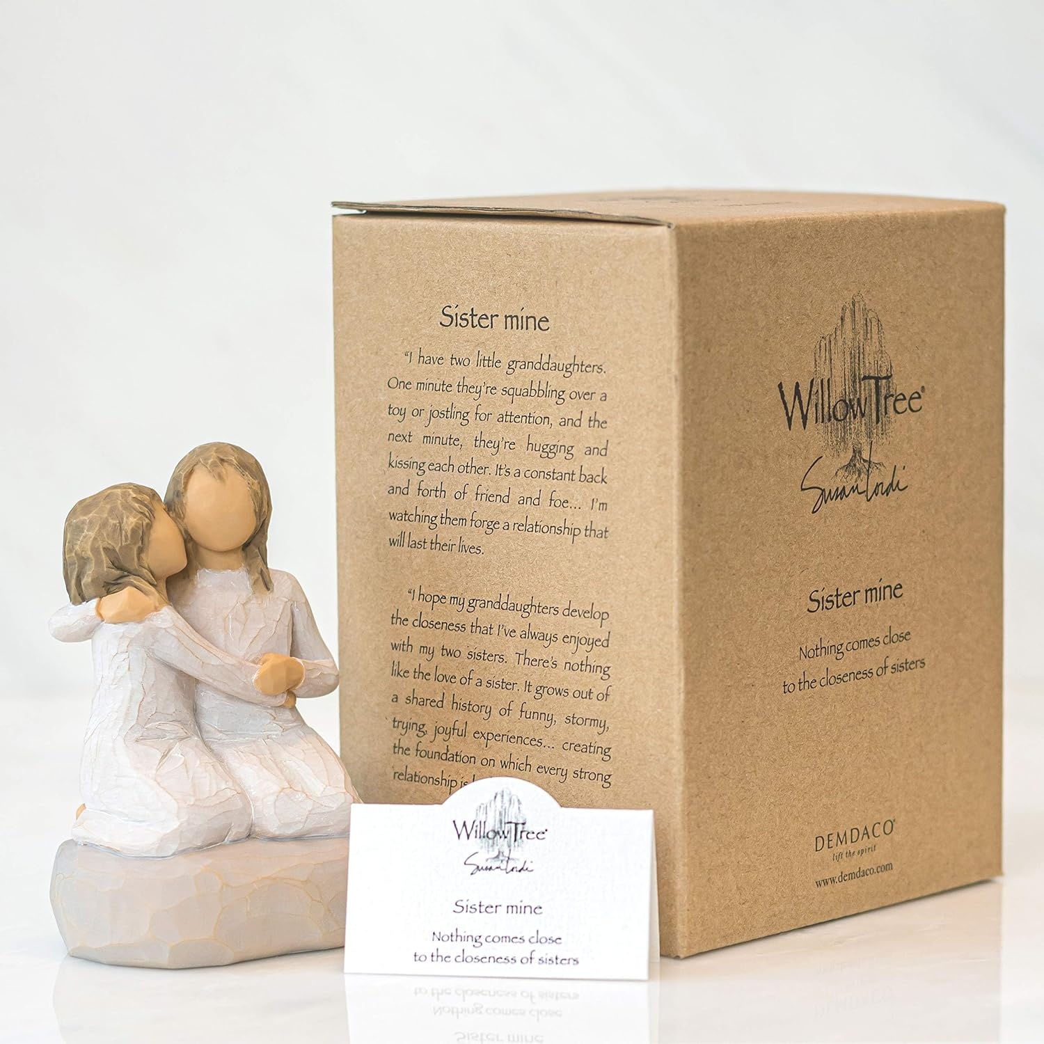 image:imageWillow Tree We are Three Sculpted HandPainted Figure Darker Skin Cast from a Susan Lordi Original Carving Celebrates Close Bonds Meaningful Relationships Thoughtful Keepsake Gift IdeaWe are Three