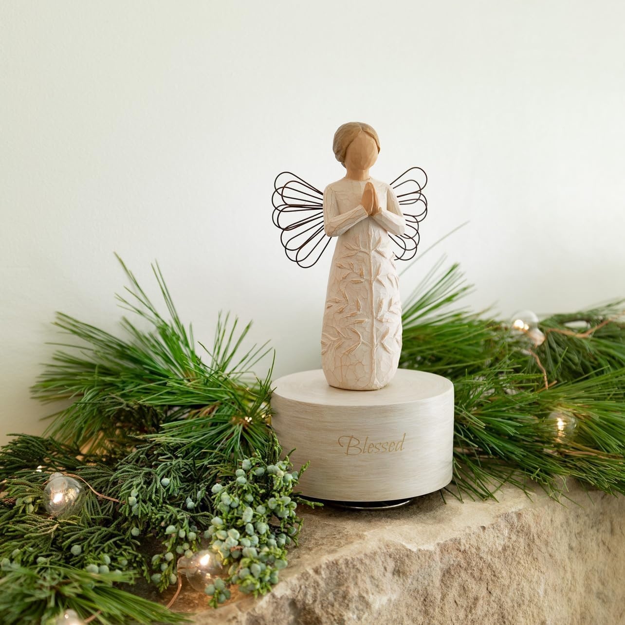 image:imageWillow Tree a Tree a Prayer Musical Plays Amazing Grace Gift for Baptism First Communion or Confirmation an Expression of Comfort Hope and Healing Sculpted HandPainted Rotating Musical Figure Plays a Melody Designed by Artist Susan Lordi Sentiment on Enclosure Card Ready to Display on Shelf or Table