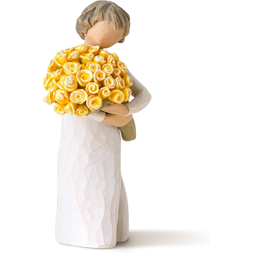 image:imageWillow Tree Good Cheer Wishing You Sunny Days of Happiness A Gift to Celebrate Friendships for Those Who Love Flowers Sculpted HandPainted FigureYellow Roses