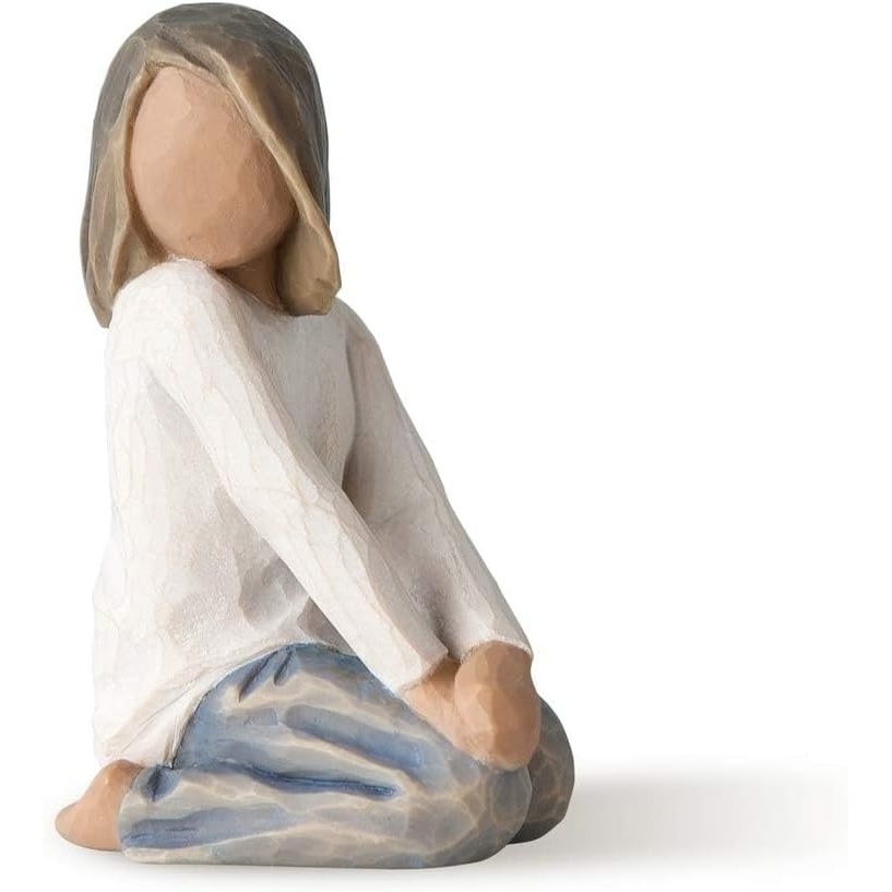 image:imageWillow Tree Joyful Child Darker Skin Sculpted HandPainted Figure Celebrates a Childs Spirit Family Grouping Keepsake Cast from a Susan Lordi Original Carving Includes Enclosure Card