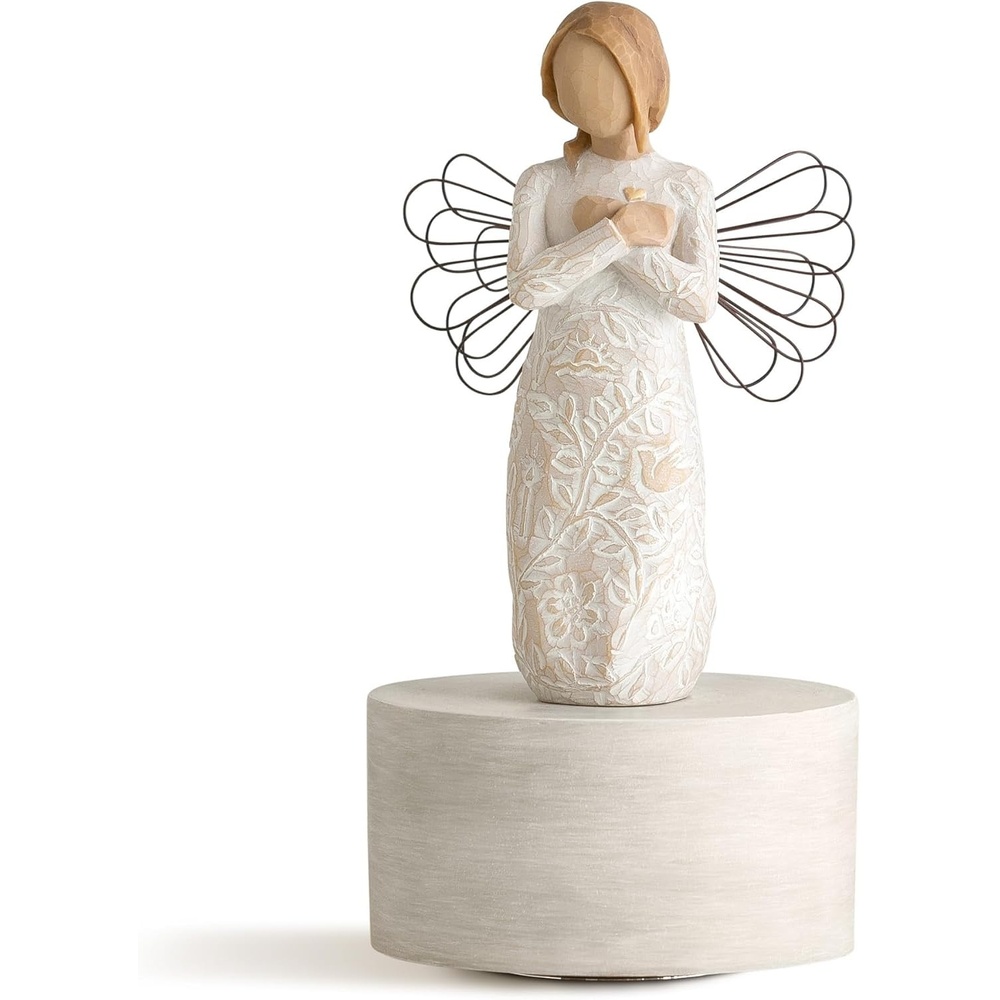 image:imageWillow Tree Remembrance Musical Sculpted HandPainted Musical Figure  Plays a Melody Designed by Artist Susan Lordi Sentiment on Enclosure Card Ready to Display on Shelf or Table