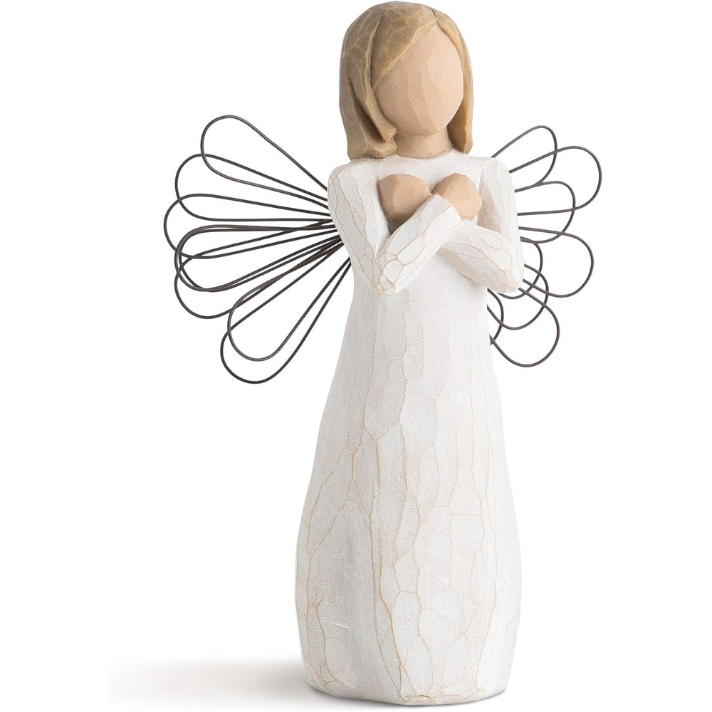 image:imageWillow Tree Wishing Sculpted HandPainted Resin Figure  Offering Comfort Healing Love and Caring Cast from a Susan Lordi Original Carving Keepsake with Enclosure CardAngel of Hope
