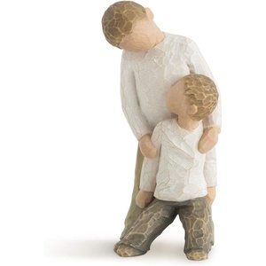 Willow Tree Brothers, Forging a Bond That Lasts a Lifetime, Two Boys Leaning Against Each Other, Figure Reflects Family Relationships and Best Friends, Sculpted Hand-Painted Figure | Cast from a Susan Lordi Original Carving, Celebrates Close Bonds, Meaningful Relationships, Thoughtful Keepsake Gift Idea(Brothers)