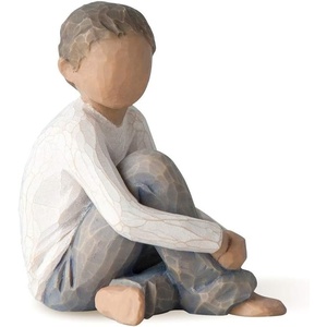 Willow Tree Caring Child (Darker Skin), Sculpted Hand-Painted Figure | Celebrates a Child’s Spirit, Family Grouping Keepsake, Cast from a Susan Lordi Original Carving, Includes Enclosure Card
