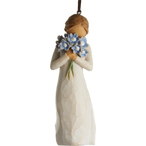 Willow Tree Forget-me-not Ornament, Sculpted Hand-Painted Figure | Cast from a Susan Lordi Original Carving, Meaningful Gift for Any Occasion, Ready to Hang, Collectible Resin Keepsake(Modern)