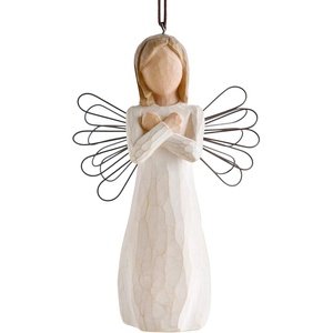 Willow Tree Heart of Gold Metal-Edged Ornament, Sculpted Hand-Painted Bas Relief | Sentimental Keepsake Gift for Loved Ones, Cast from a Susan Lordi Original Carving, Cast Resin, Ready to Hang(Heart of Gold Metal-Edged)