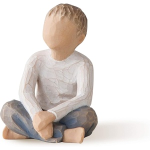 Willow Tree Imaginative Child (Darker Skin), Sculpted Hand-Painted Figure | Celebrates a Child’s Spirit, Family Grouping Keepsake, Cast from a Susan Lordi Original Carving, Includes Enclosure Card(Lighter Skin Tones & Hair Color)
