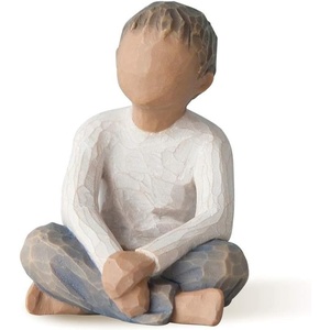 Willow Tree Imaginative Child (Darker Skin), Sculpted Hand-Painted Figure | Celebrates a Child’s Spirit, Family Grouping Keepsake, Cast from a Susan Lordi Original Carving, Includes Enclosure Card(Darker Skin Tones & Hair Color)