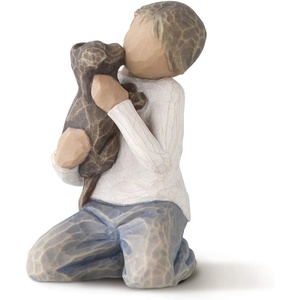 Willow Tree Kindness (boy, Darker Skin Tone & Hair Color), Sculpted Hand-Painted Figure