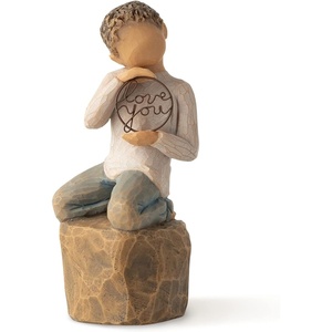 Willow Tree Love You Too (Lighter Skin), Sculpted Hand-Painted Figure(Natural)