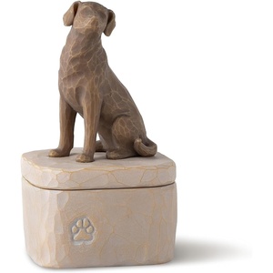 Willow Tree Sister mine Keepsake Box, sculpted, hand-painted Keepsake Box | Hand-Painted Keepsake Box, Sentimental Gift for Loved Ones, Holds Jewelry and Treasures, Sculpted by Artist Susan Lordi(Love my Dog (dark))