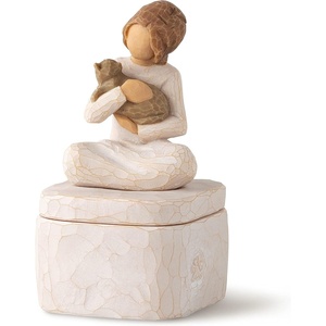 Willow Tree Sister mine Keepsake Box, sculpted, hand-painted Keepsake Box | Hand-Painted Keepsake Box, Sentimental Gift for Loved Ones, Holds Jewelry and Treasures, Sculpted by Artist Susan Lordi(Kindness (girl))