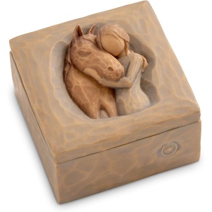 Willow Tree Sister mine Keepsake Box, sculpted, hand-painted Keepsake Box | Hand-Painted Keepsake Box, Sentimental Gift for Loved Ones, Holds Jewelry and Treasures, Sculpted by Artist Susan Lordi(Quiet Strength)