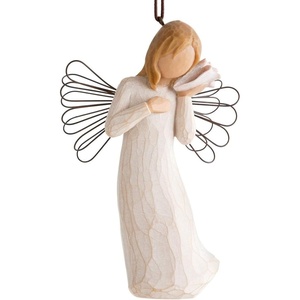Willow Tree Surprise Ornament, Sculpted Hand-Painted Figure | Celebrating Friendship and Sentiment, Cast from a Susan Lordi Original Carving, Cast Resin Keepsake, Ready to Hang(Thinking of You)