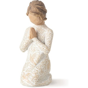 Willow Tree Tapestry, Sculpted Hand-Painted Figure with Gold Leaf | Cast from a Susan Lordi Original Carving, Gift Offering Comfort, Peace, Support and Inner Strength, Includes Enclosure Card(Prayer of Peace (Lighter Skin))