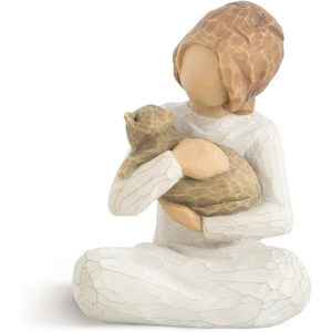 Willow Tree Thoughtful Child (Darker Skin Tone & Hair Color), Sculpted Hand-Painted Figure | Celebrates a Child’s Spirit, Family Grouping Keepsake, Cast from a Susan Lordi Original Carving, Includes Enclosure Card(Lighter Skin Tones & Hair Color)