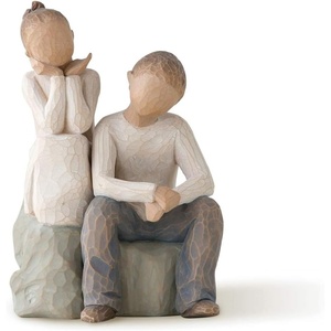 Willow Tree We are Three, Sculpted Hand-Painted Figure, Darker Skin | Cast from a Susan Lordi Original Carving, Celebrates Close Bonds, Meaningful Relationships, Thoughtful Keepsake Gift Idea(Brother and Sister)